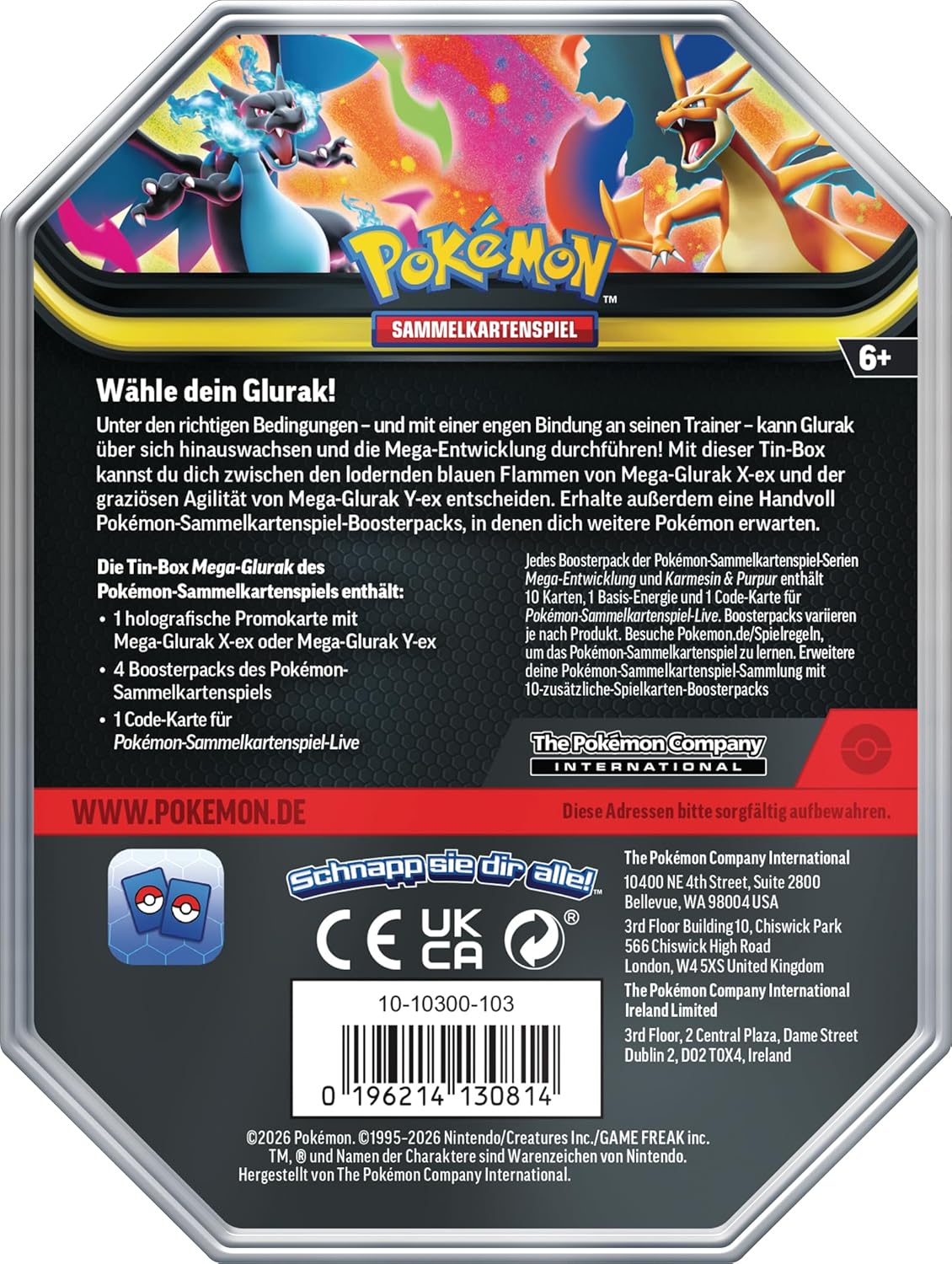 Pokémon - Mega-Glurak EX Tin (DE)