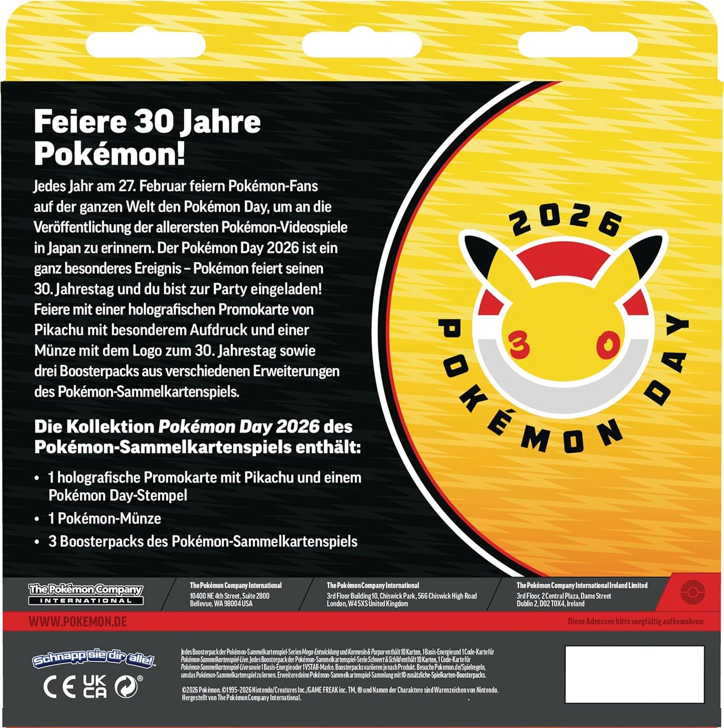Pokémon - Pokemon Day 2026 Pikachu Kollektion (DE)