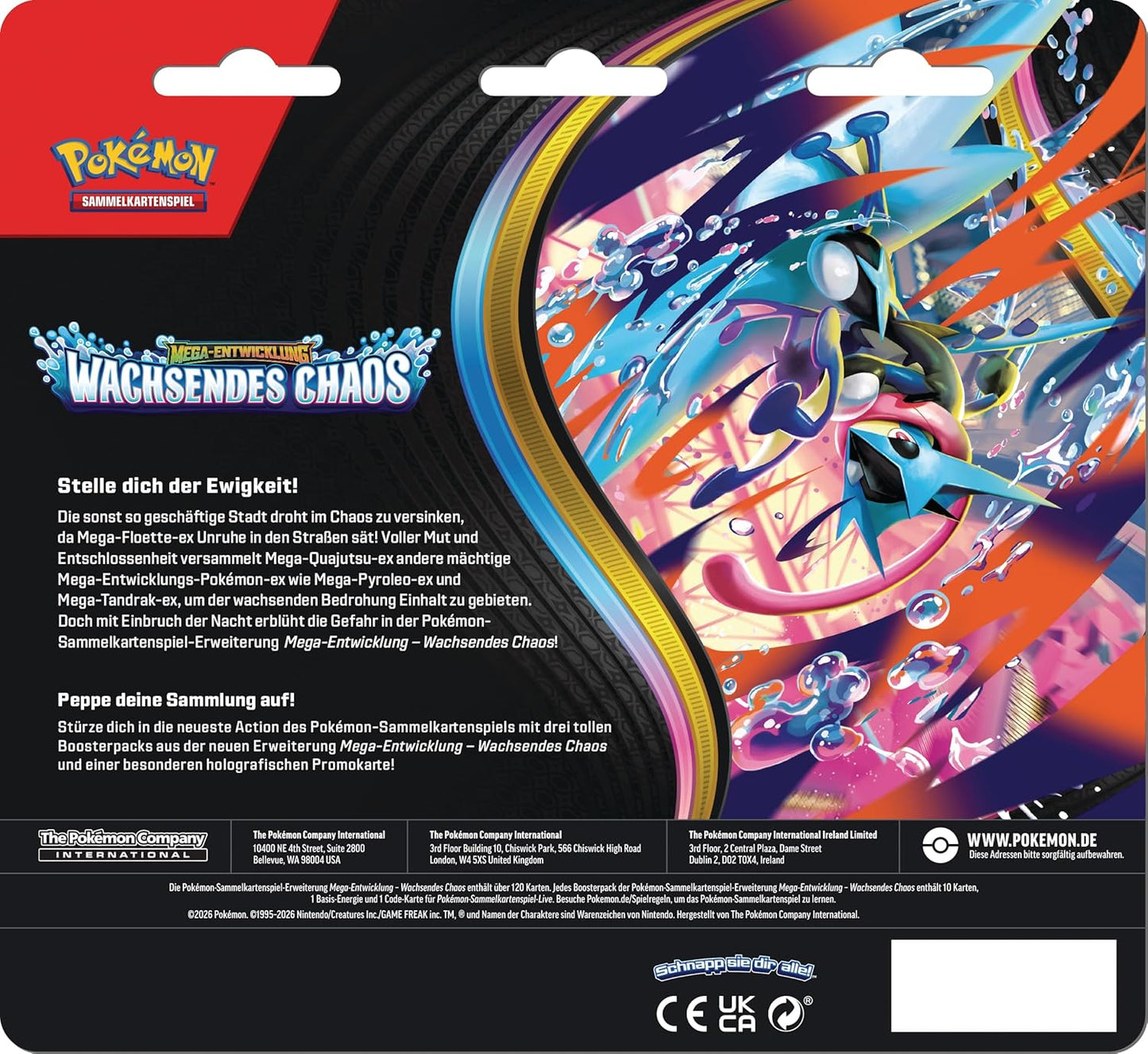 Pokémon - Wachsendes Chaos - 3-Pack Blister (DE)